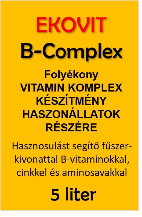 EKOVIT B-COMPLEX folyékony vitamin takarmány előkeverék készítmény 5 liter