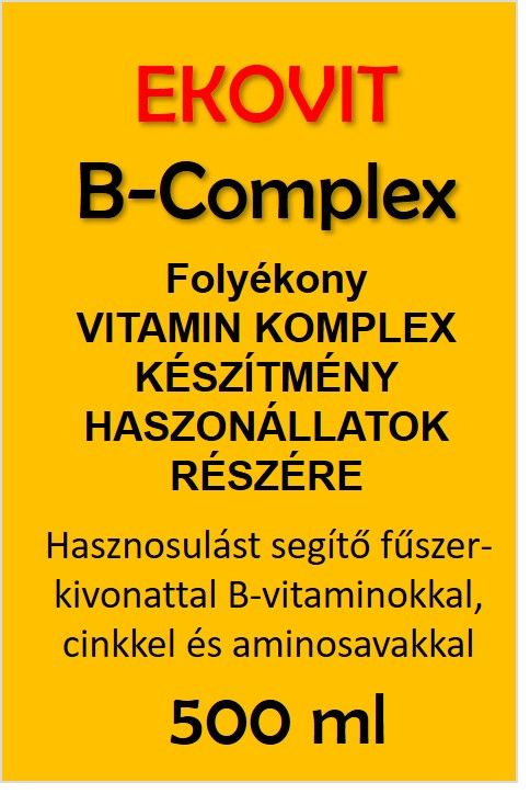 EKOVIT B-COMPLEX folyékony vitamin takarmány előkeverék készítmény 500 ml