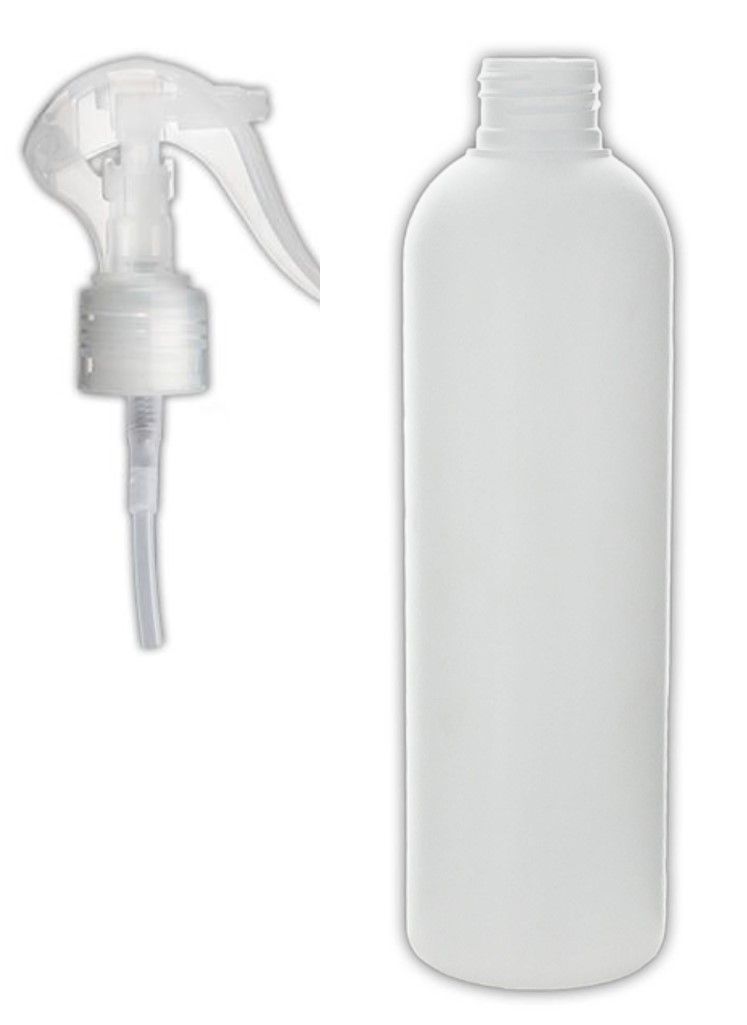 HDPE mini karos Szórófejes flakon fehér 250 ml-es 